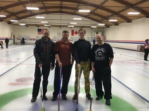 4 Curlers standing together 